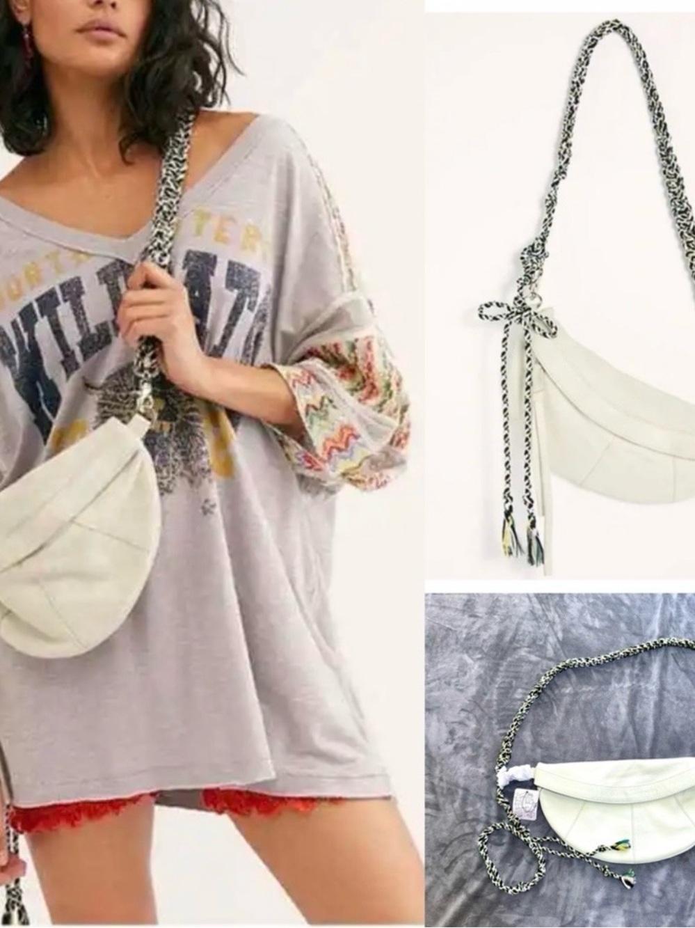 FREE PEOPLE Real World Leather Bum Sling Bag